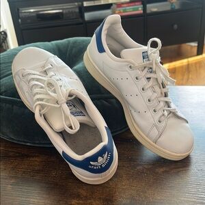 Adidas Stan Smith White and Blue Men's Shoes
